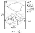 Part Location Diagram of 496644 Briggs and Stratton Engine Base